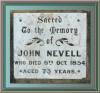 John Nevell died 1854 headstone Carwell Cemetery